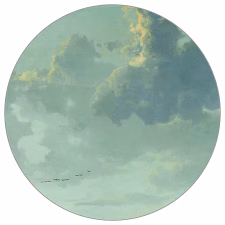 Rund fototapet - Oil and canvas clouds
