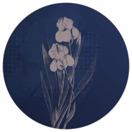 Rund fototapet - Dark botanicals II