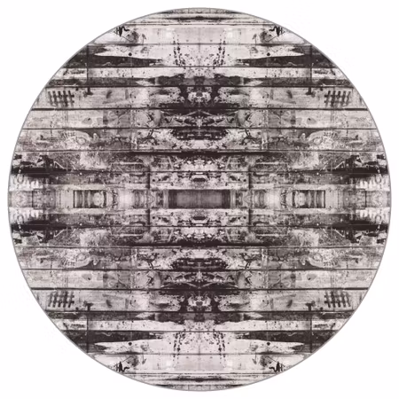 Rund fototapet - Urban kaleidoscope in monochrome
