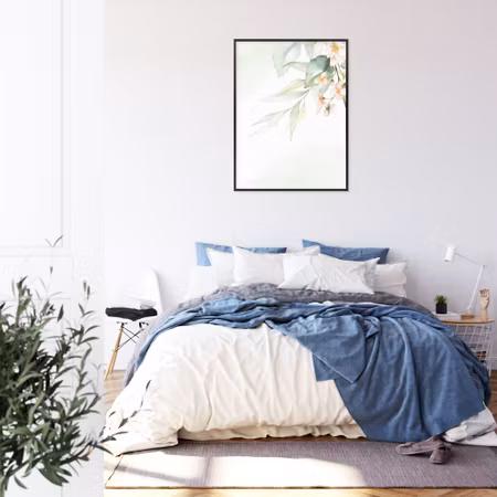 Poster med ram - Watercolour floral details