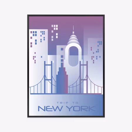 Poster med ram - Trip to new york