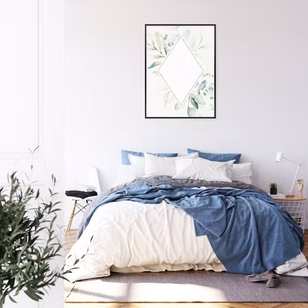 Poster med ram - Floral geometry