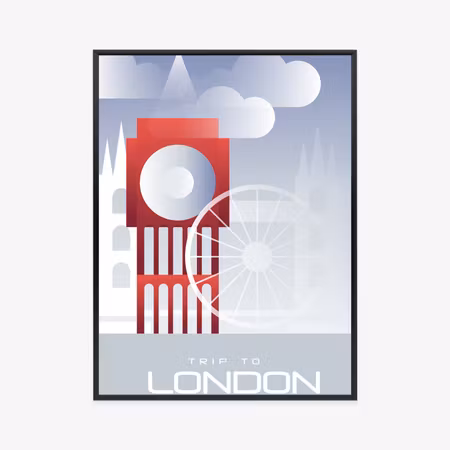 Poster med ram - Trip to london