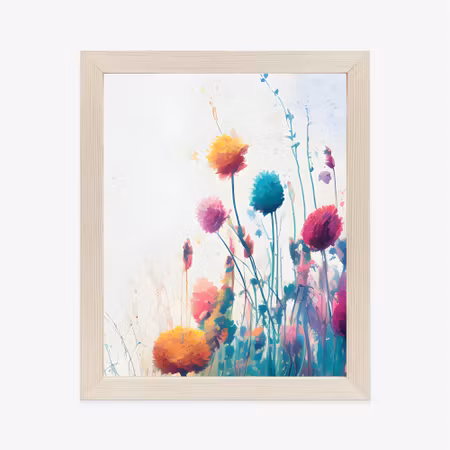 Poster med ram - Colorful abstract meadow