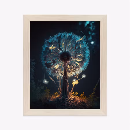 Poster med ram - Abstract dandelion in the forest
