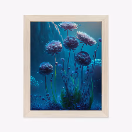Poster med ram - Wildflowers in fantasy style