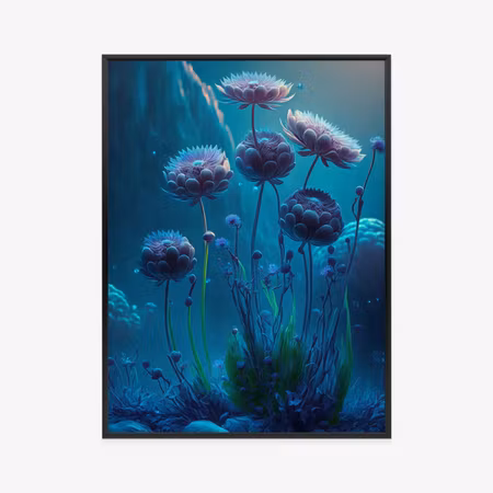 Poster med ram - Wildflowers in fantasy style