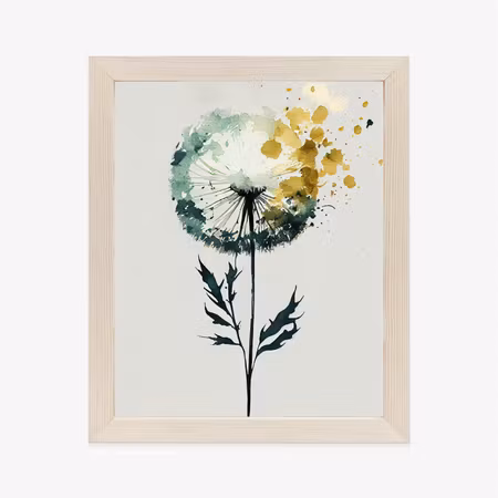 Poster med ram - Abstract watercolor dandelion