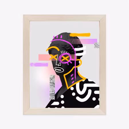 Poster med ram - Ancient sculpture surreal