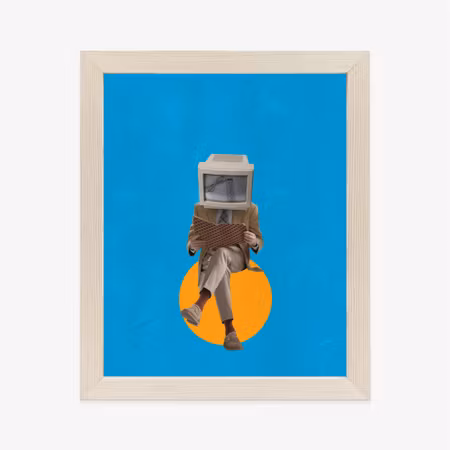 Poster med ram - Binary mind modern collage