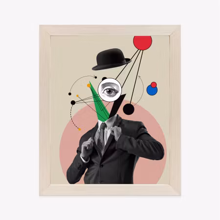 Poster med ram - Omnipresent mind - a collage