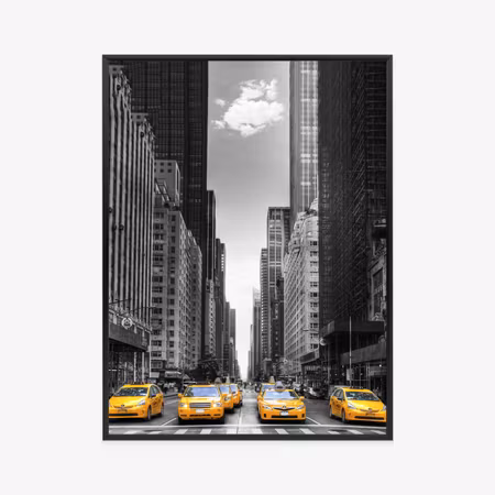 Poster med ram - Black and white new york street