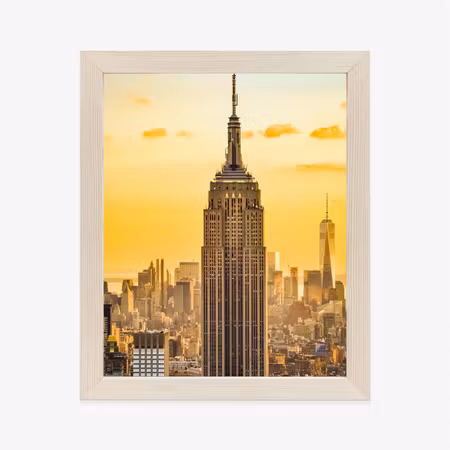 Poster med ram - Nyc top of the rock at sunset
