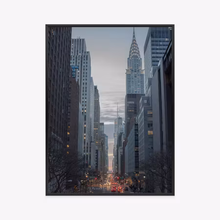 Poster med ram - View of nd street in manhattan