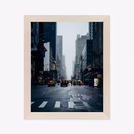 Poster med ram - Foggy new york in the morning