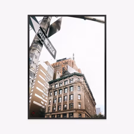 Poster med ram - Signpost on nyc street