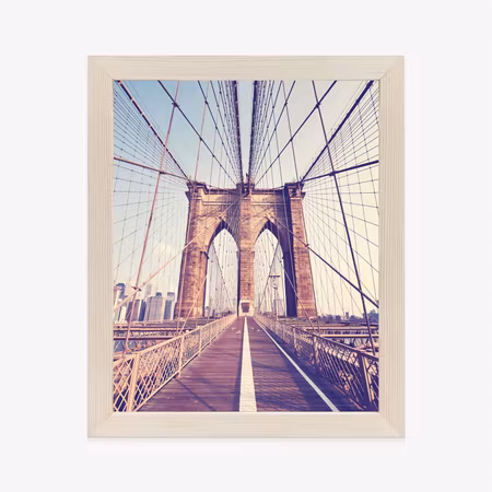 Poster med ram - Nyc brooklyn bridge in retro