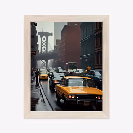 Poster med ram - Rainy day in new york