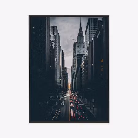 Poster med ram - New york street and architecture