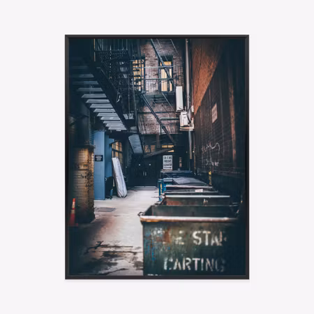 Poster med ram - Street architecture in new york