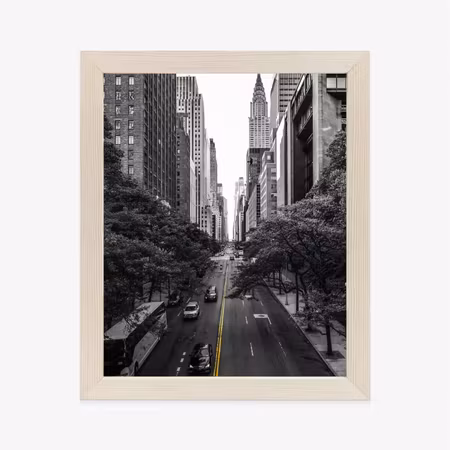 Poster med ram - Black and white street of