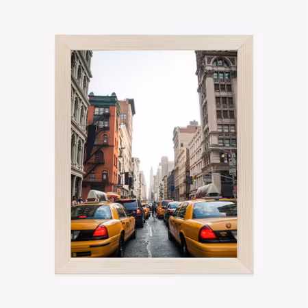 Poster med ram - Taxis on soho street new york