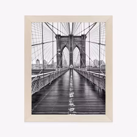 Poster med ram - Brooklyn bridge in black and