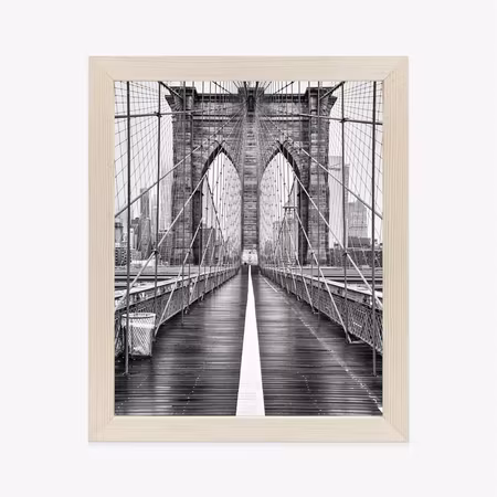 Poster med ram - Brooklyn suspension bridge in