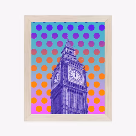 Poster med ram - Big ben in pop art style on a