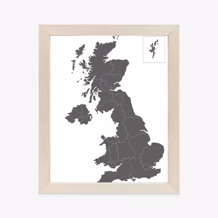 Poster med ram - Administrative division of great