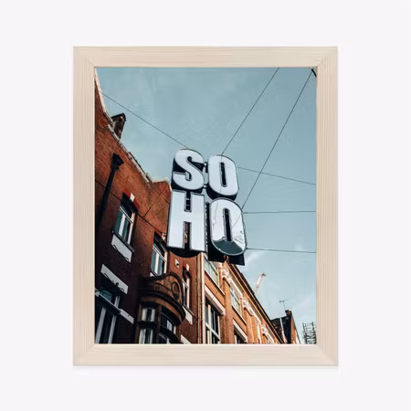 Poster med ram - Soho sign on a london street
