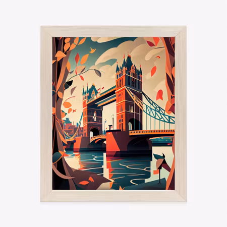 Poster med ram - Tower bridge abstract