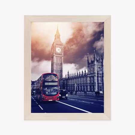 Poster med ram - The red bus and the palace of