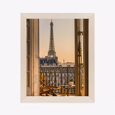 Poster med ram - View from the window of the paris