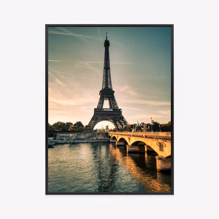 Poster med ram - The seine at the foot of the