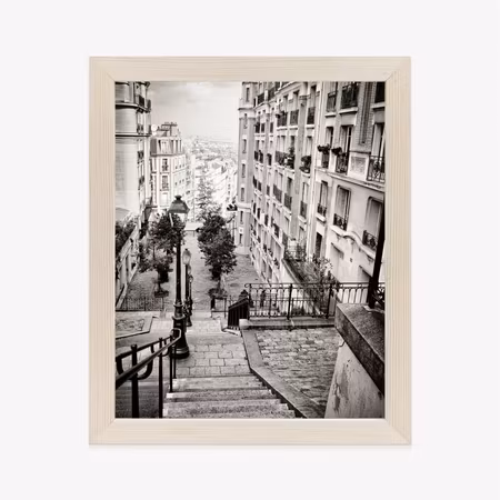 Poster med ram - Amazing streets of paris - black