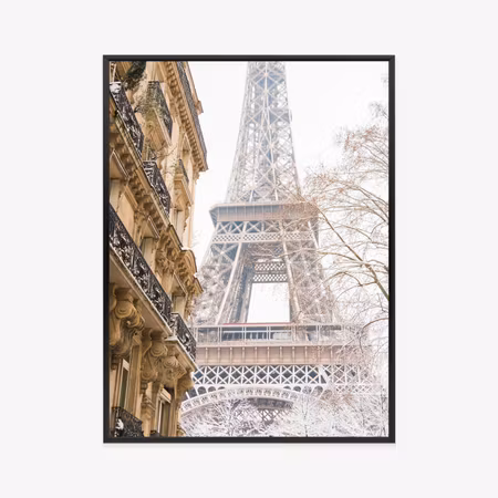 Poster med ram - Eiffel tower in paris in winter