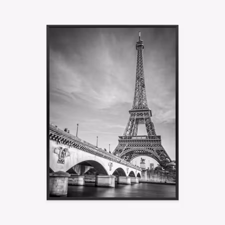 Poster med ram - Black and white view of the pont