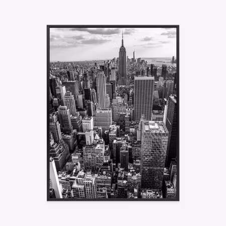 Poster med ram - New york black and white view of