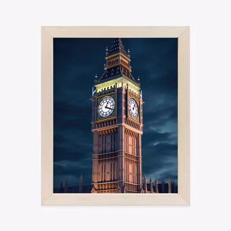 Poster med ram - London amp s big ben at night