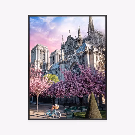 Poster med ram - Notre dame de paris cathedral at