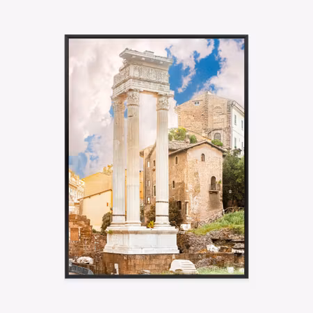 Poster med ram - Column in the temple of apollo