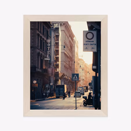 Poster med ram - Streets of rome at sunrise