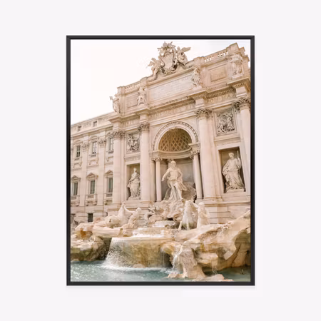 Poster med ram - Trevi fountain with sculptures