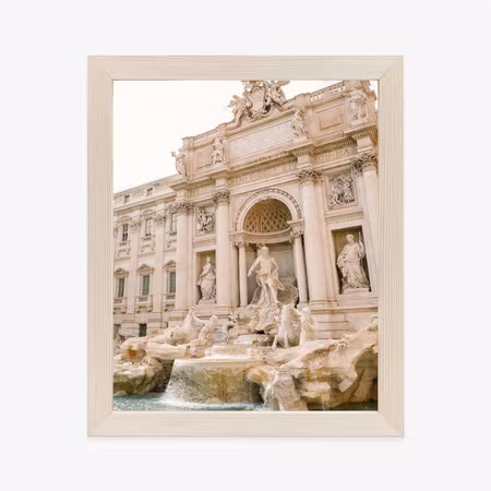 Poster med ram - Trevi fountain with sculptures