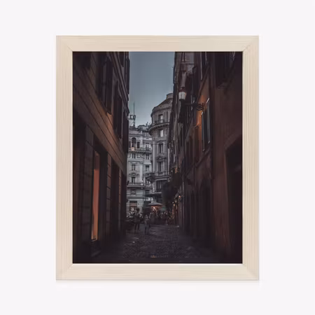Poster med ram - Night walk around rome