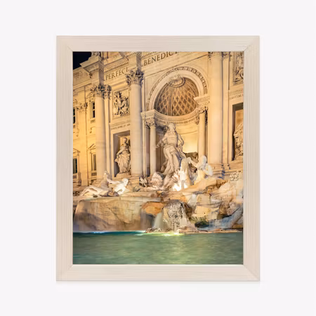 Poster med ram - Trevi fountain in rome at night