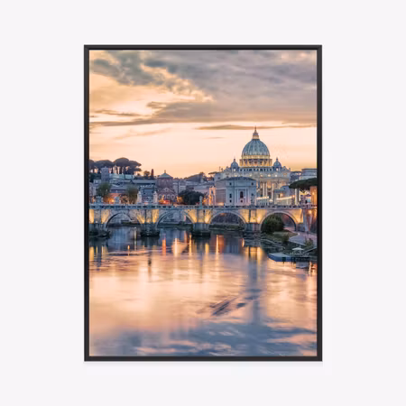 Poster med ram - Sunset over the vatican