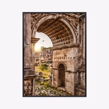 Poster med ram - Architecture of the roman forum