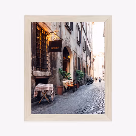 Poster med ram - An atmospheric street in rome